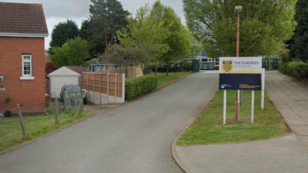 A google image of The Dukeries Academy, in Ollerton, Nottinghamshire