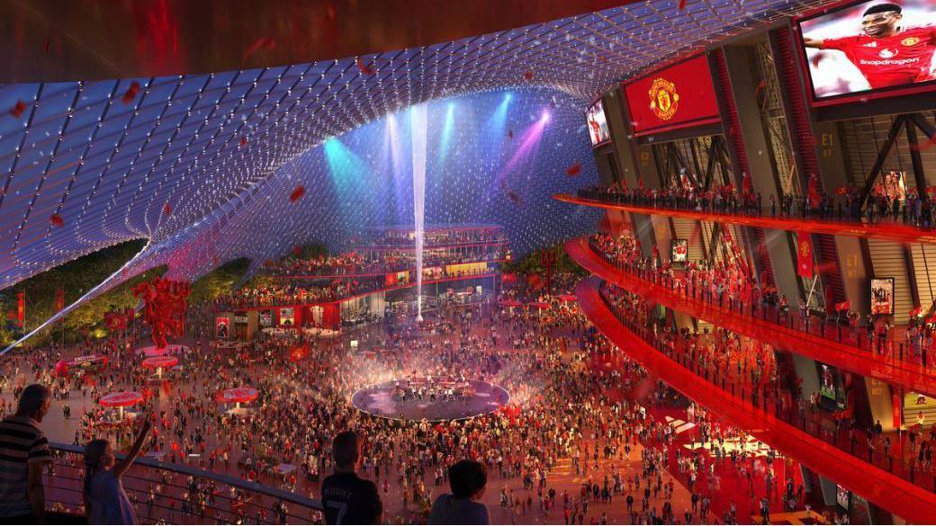 Architects' impression of what the new stadium would look like.