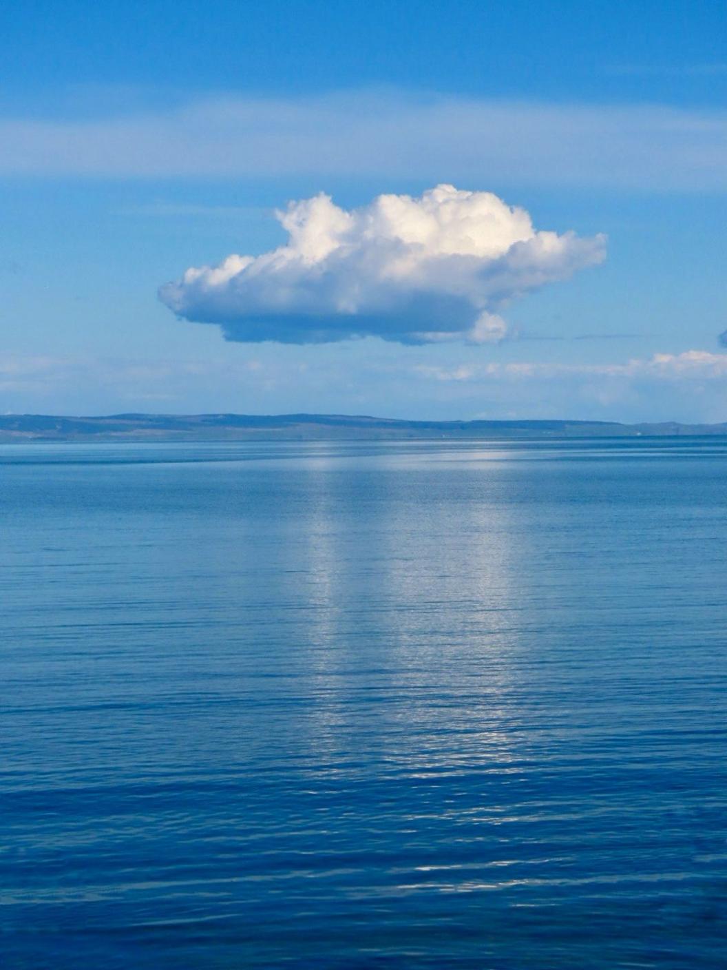 A cloud reflected in the water