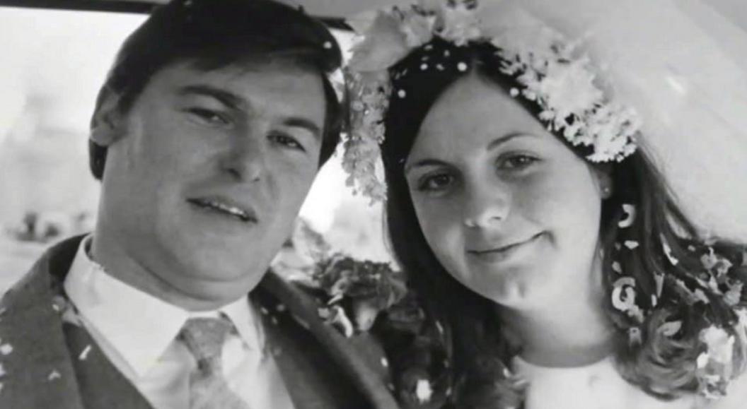 Pete and Sandra Francis on their wedding day