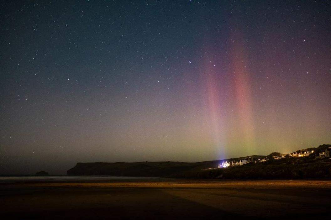 Aurora at Polzeath beach