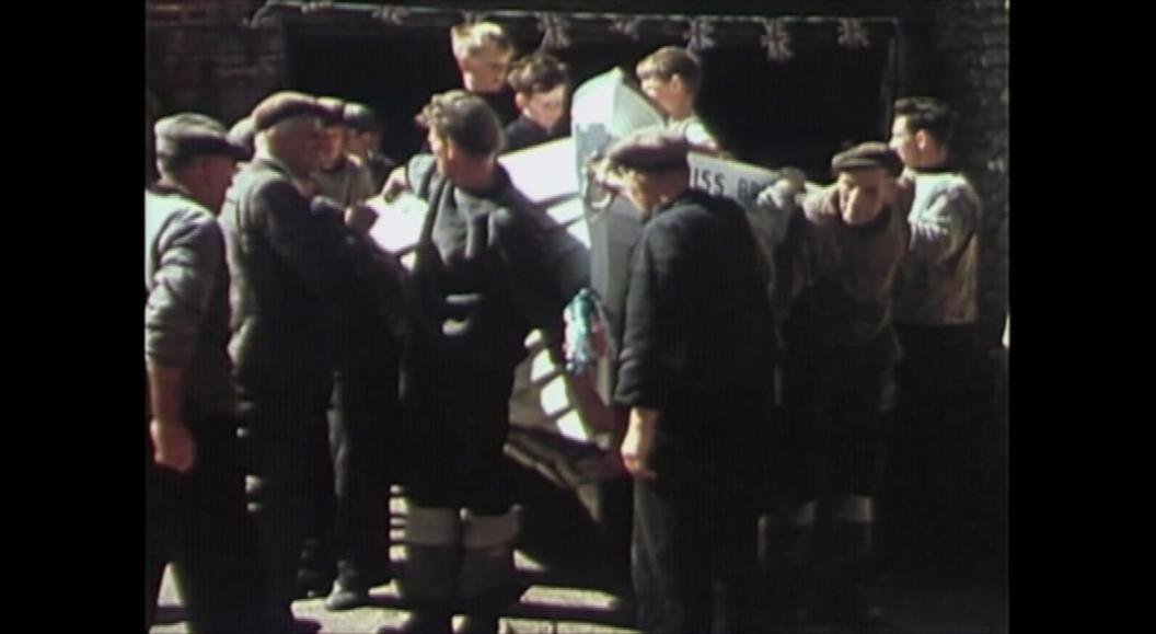 The old boathouse in use during the 1950s