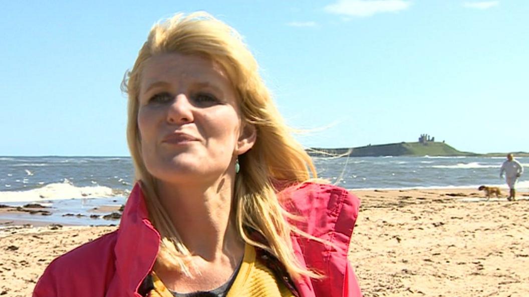 Jo Milne on Low Newton beach