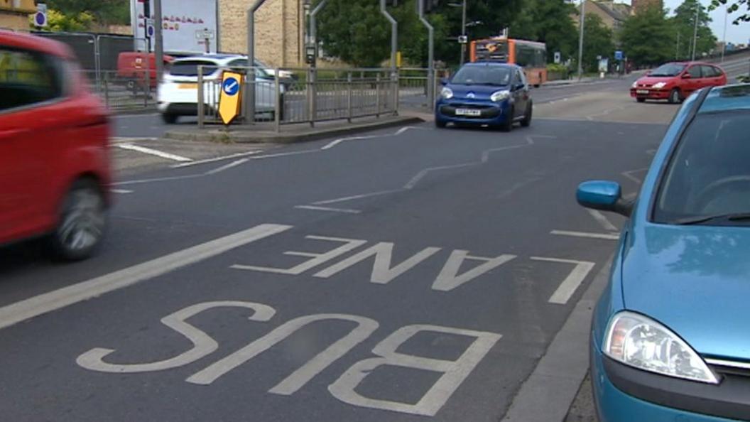 Bus lane in Hull