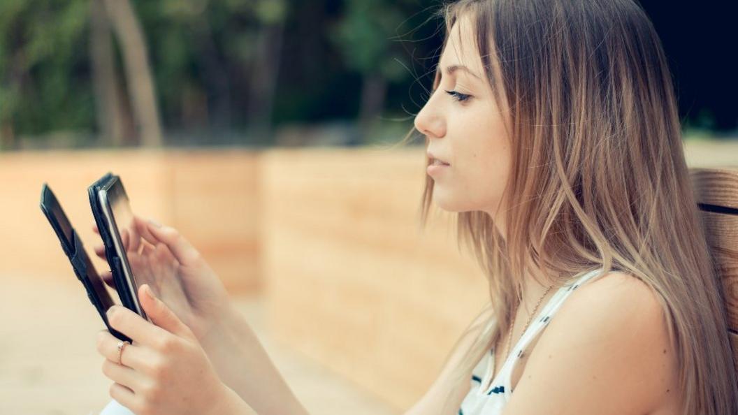 Woman on mobile