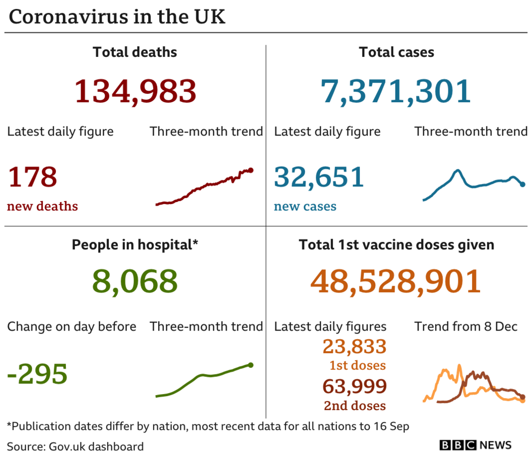 UK virus summary data