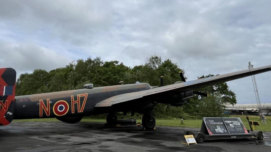 Halifax bomber with French nose art