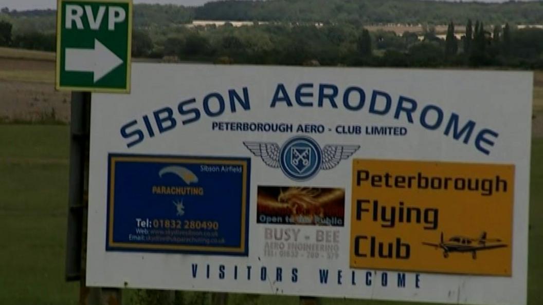 Sibson Aerodrome sign