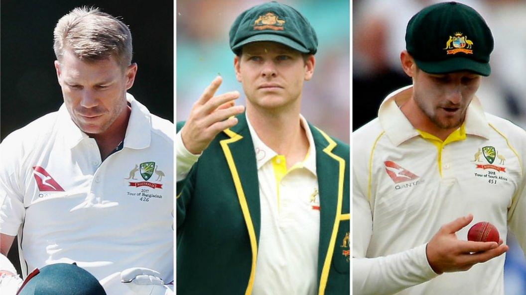 David Warner, Steve Smith and Cameron Bancroft