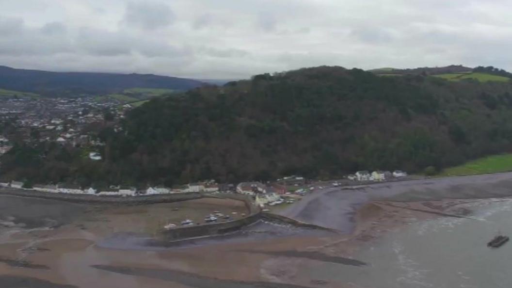 View along the new coastal path in Somerset