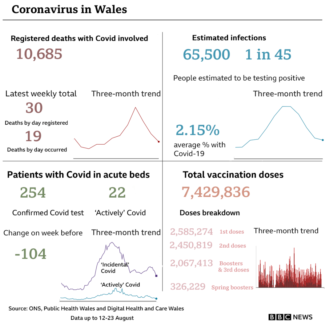 Summary of Welsh Covid figures