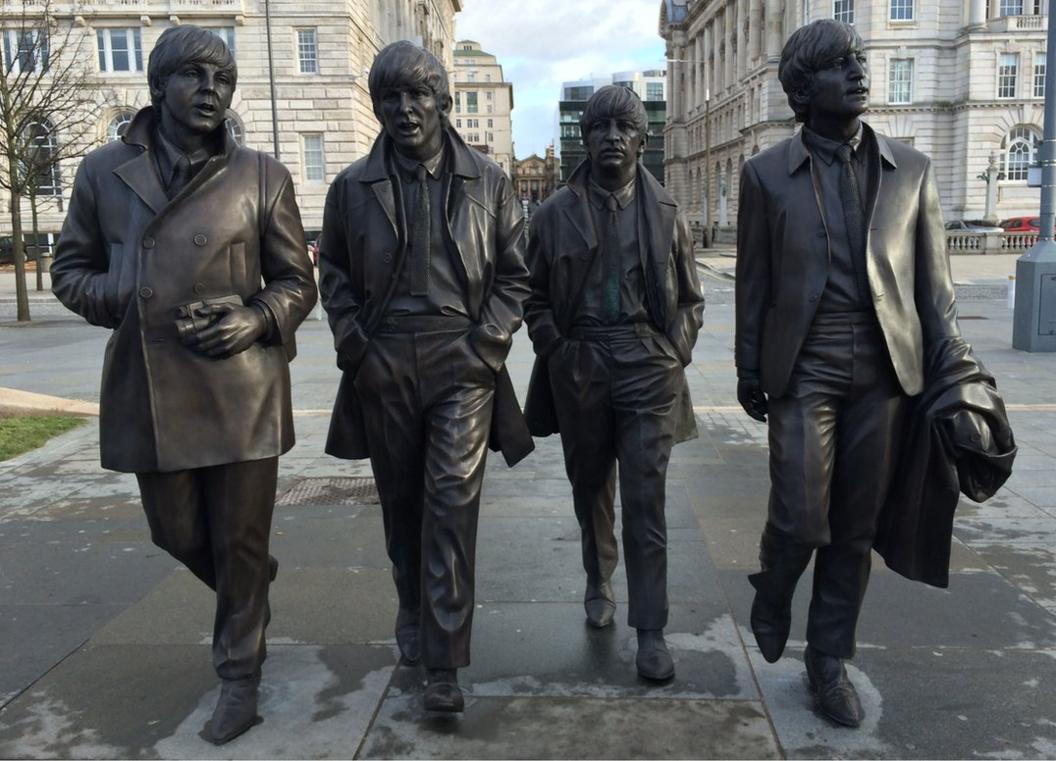 The new Beatles statue in Liverpool