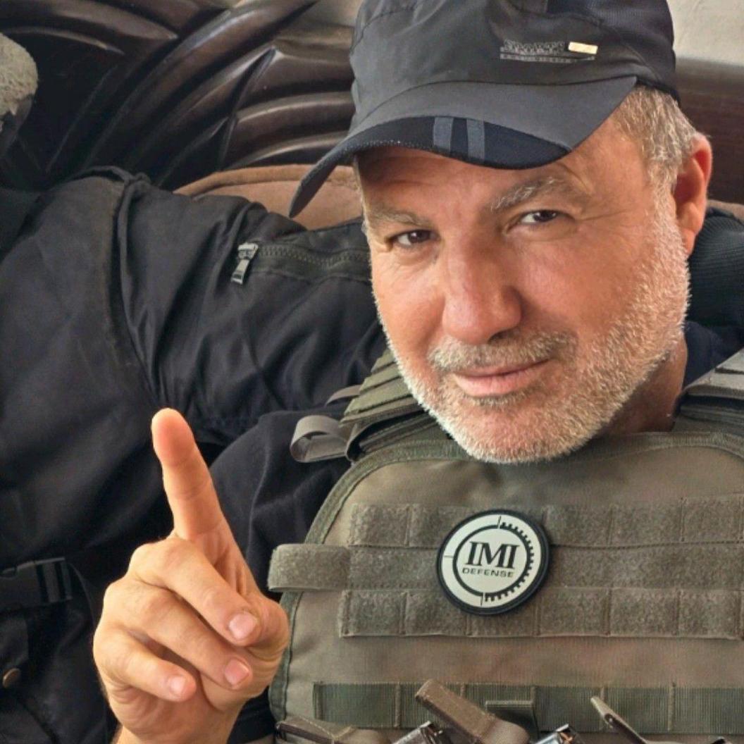 Hossam al-Astal, who leads the Counter-Terrorism Strike Force militia, near the southern Gaza city of Khan Younis