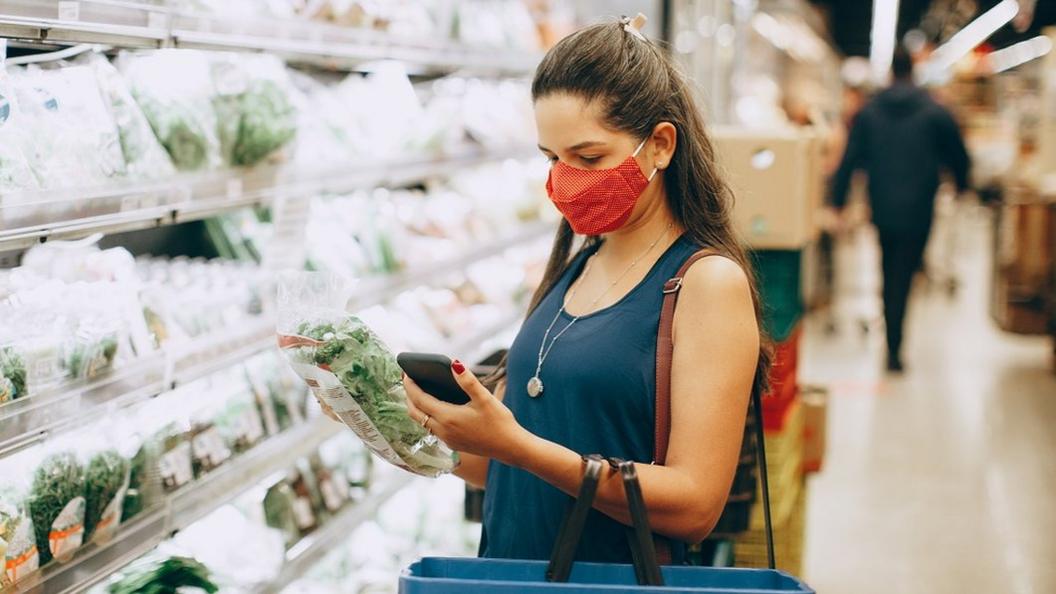 Woman with shopping basket