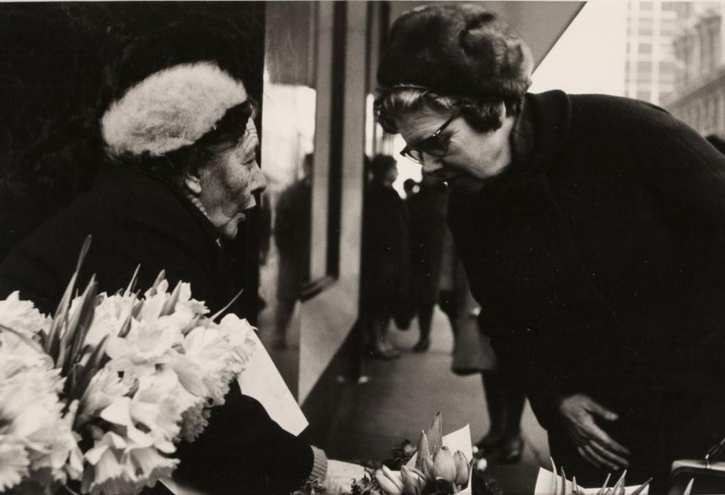 Flower seller at Copeland's corner, 1968