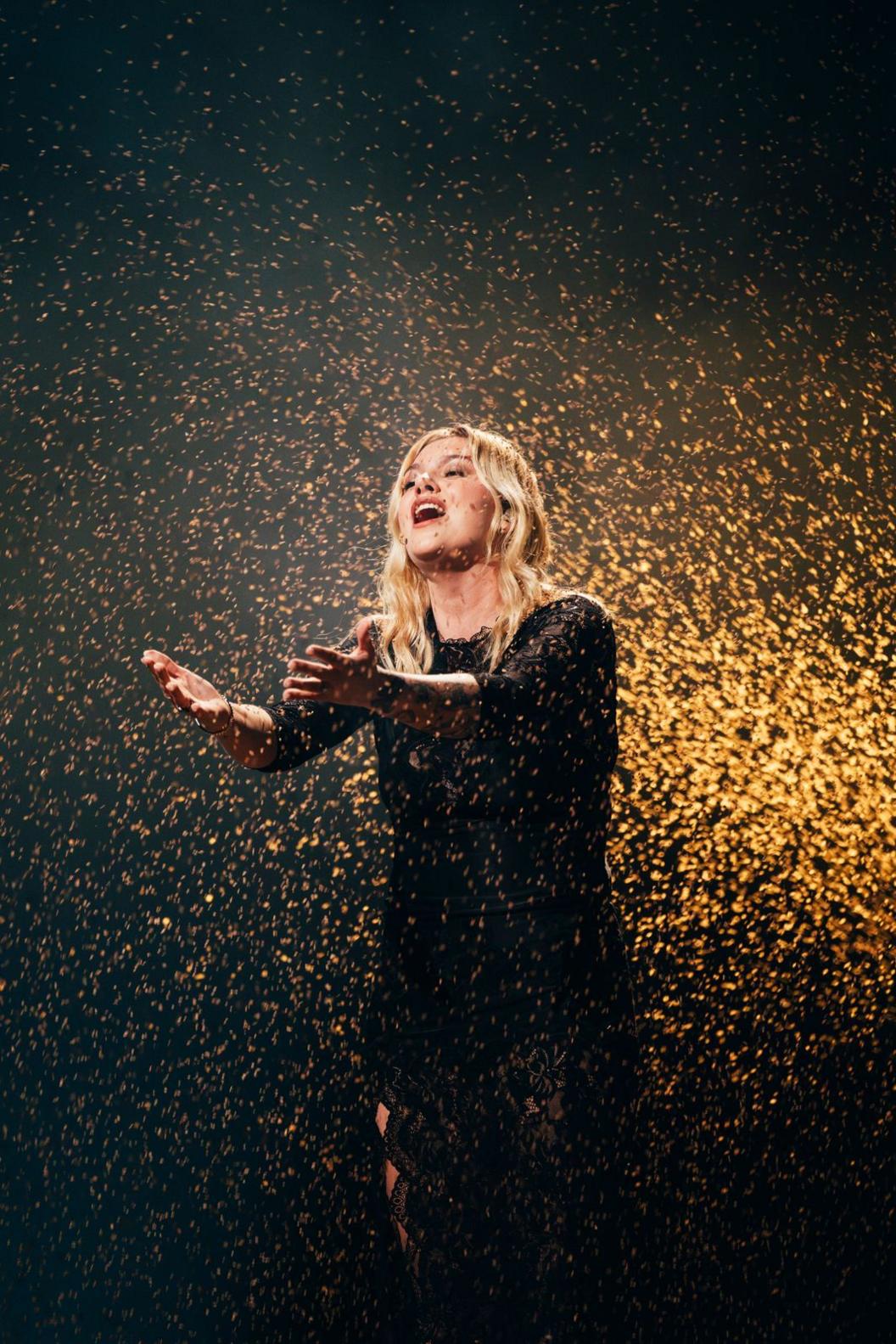 Louane performs at the Eurovision Song Contest for France