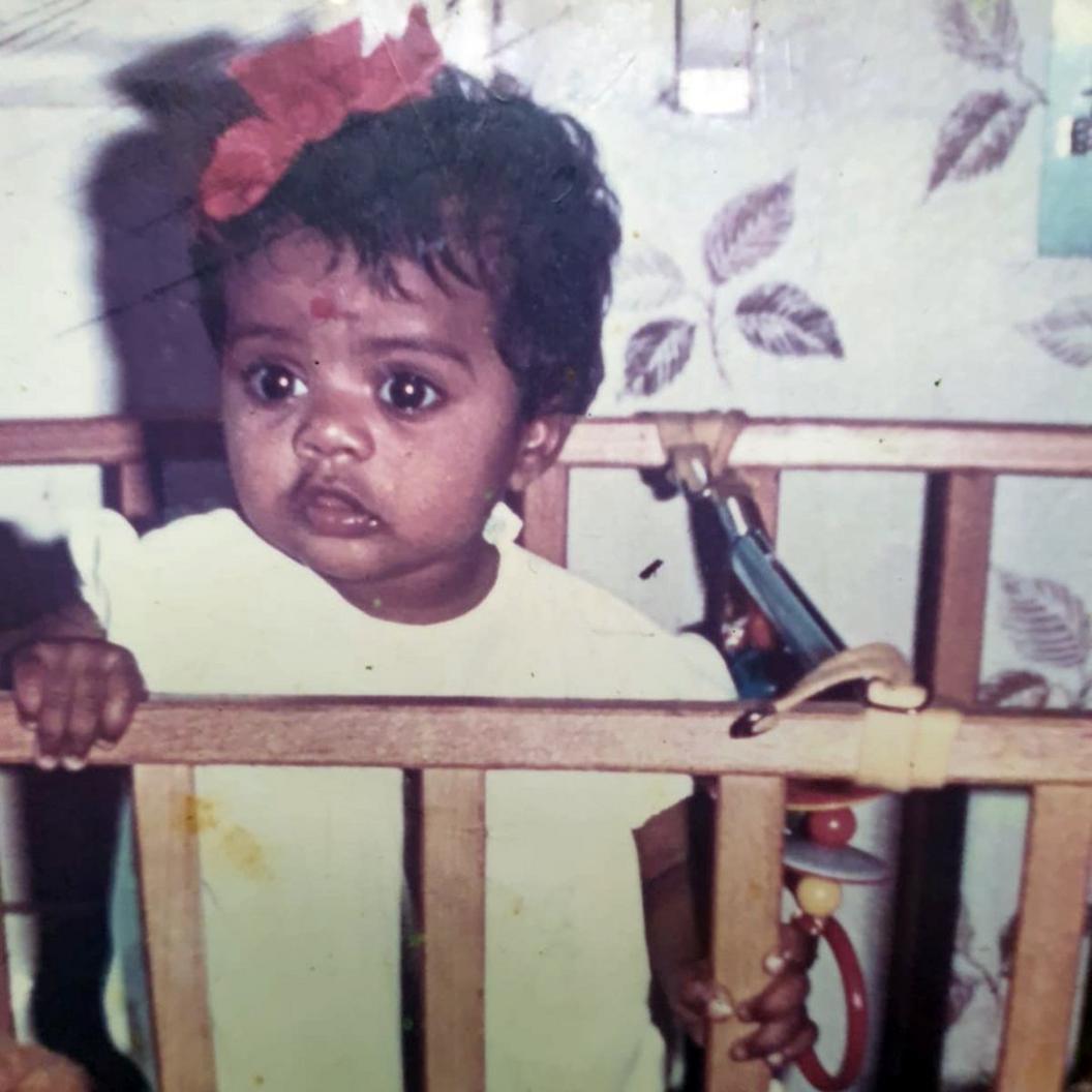 Farah as a baby