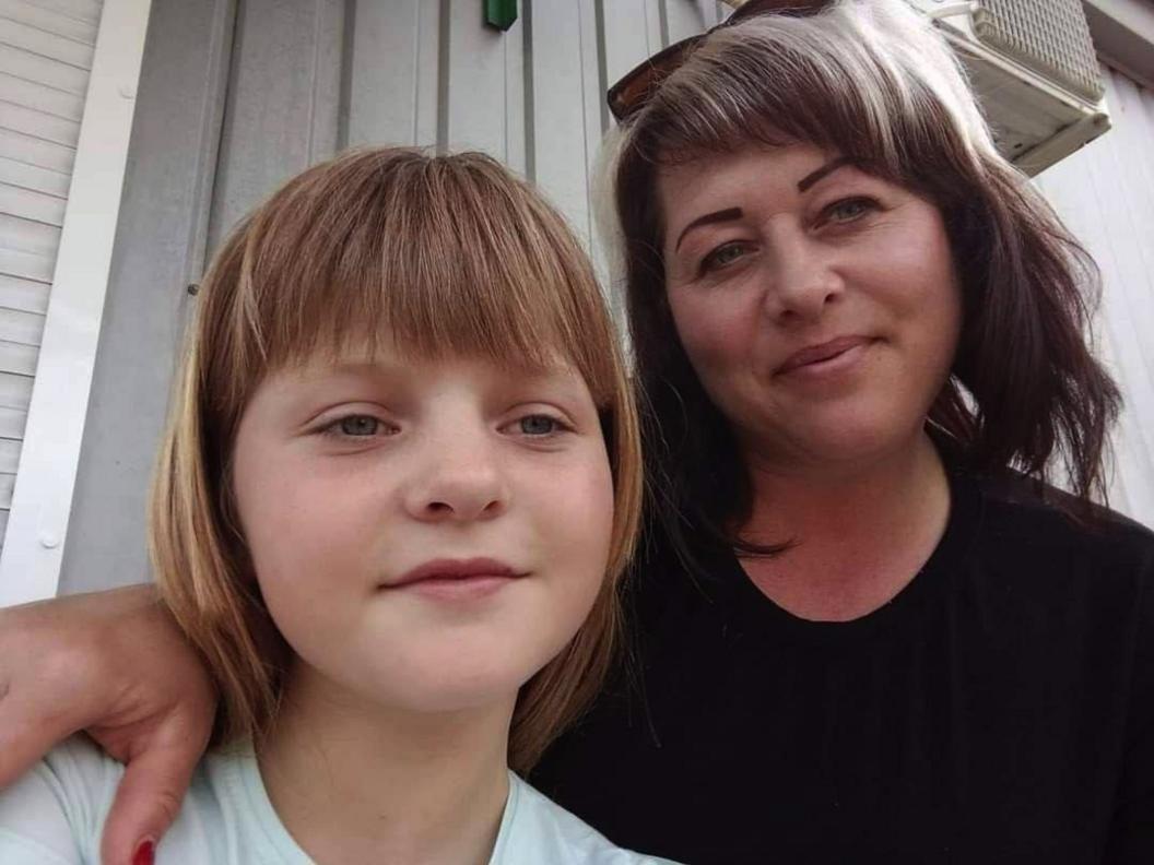 Nastya (L) with her mother Olga