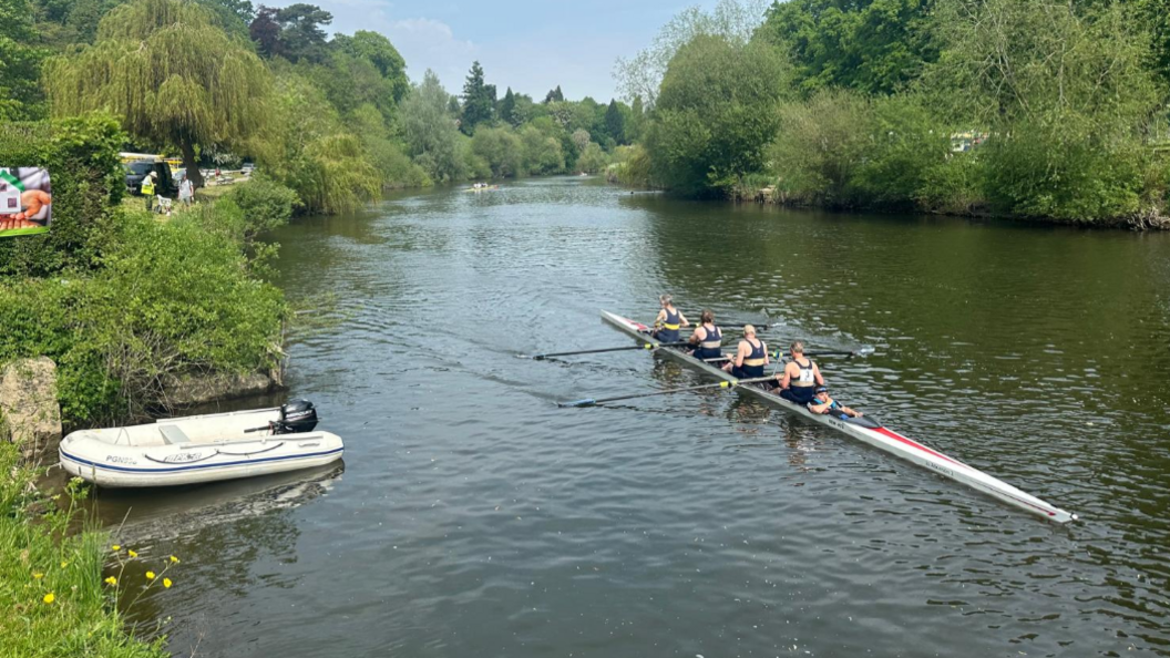 Rowers on the Severn