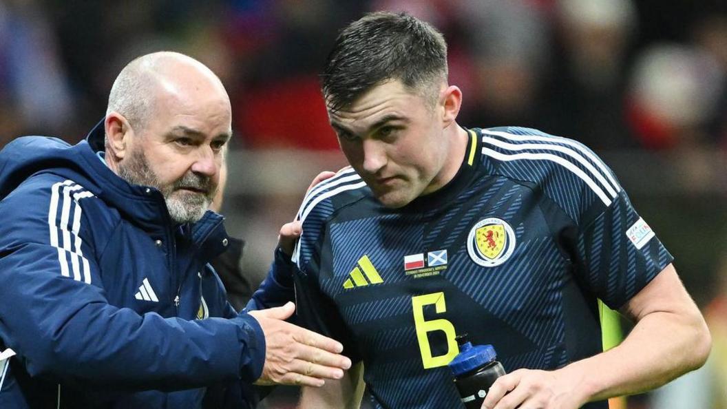 Scotland head coach Steve Clarke and defender John Souttar