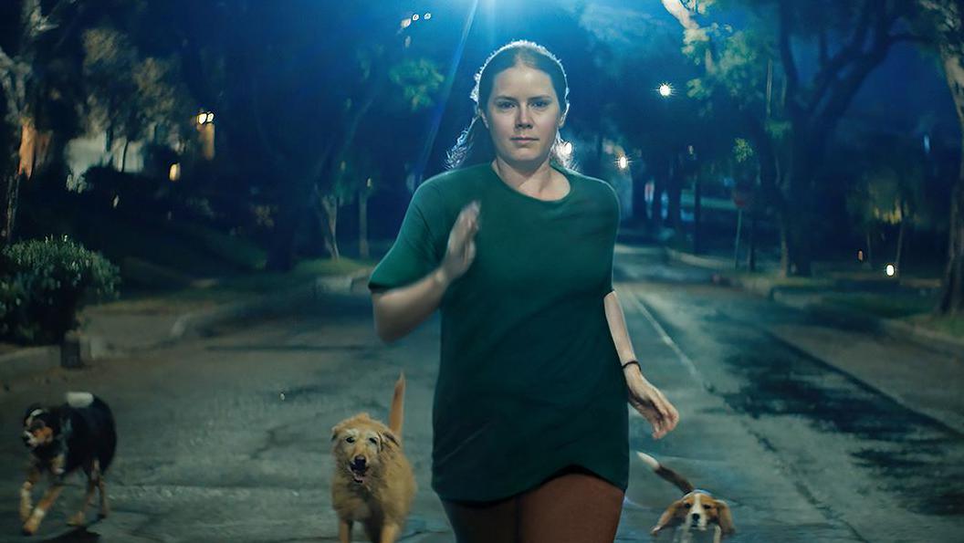 Amy Adams running with a pack of dogs in Nightbitch