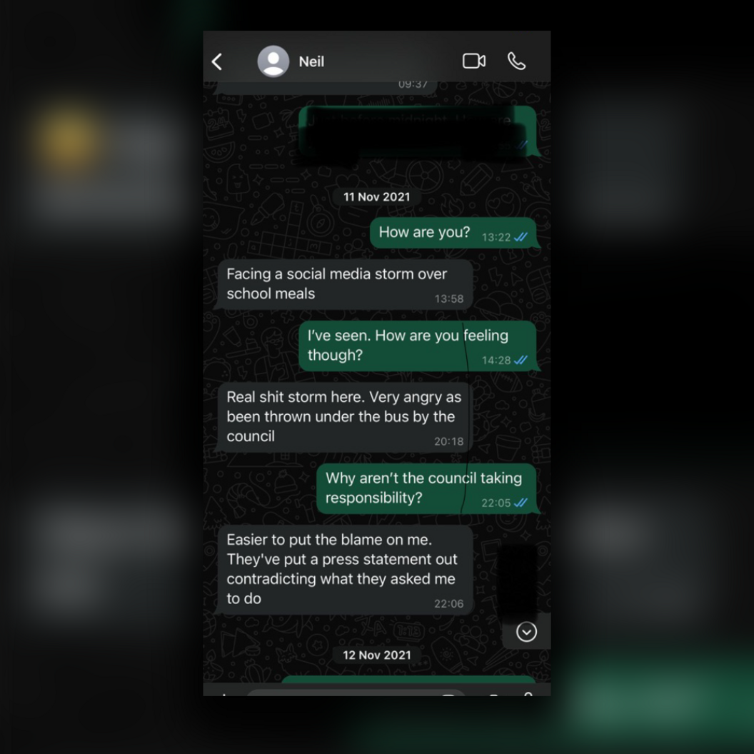 Negeseuon WhatsApp rhwng Foden a Jo ar 11 Tachwedd 2021