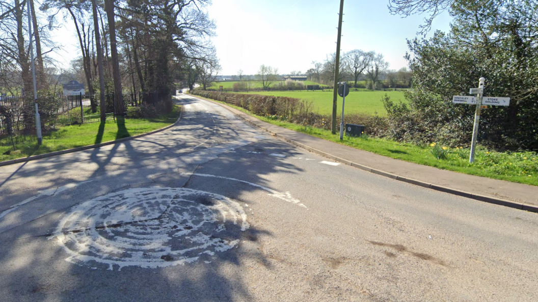 Roundabout leading into Stoke Road in Stoke Golding