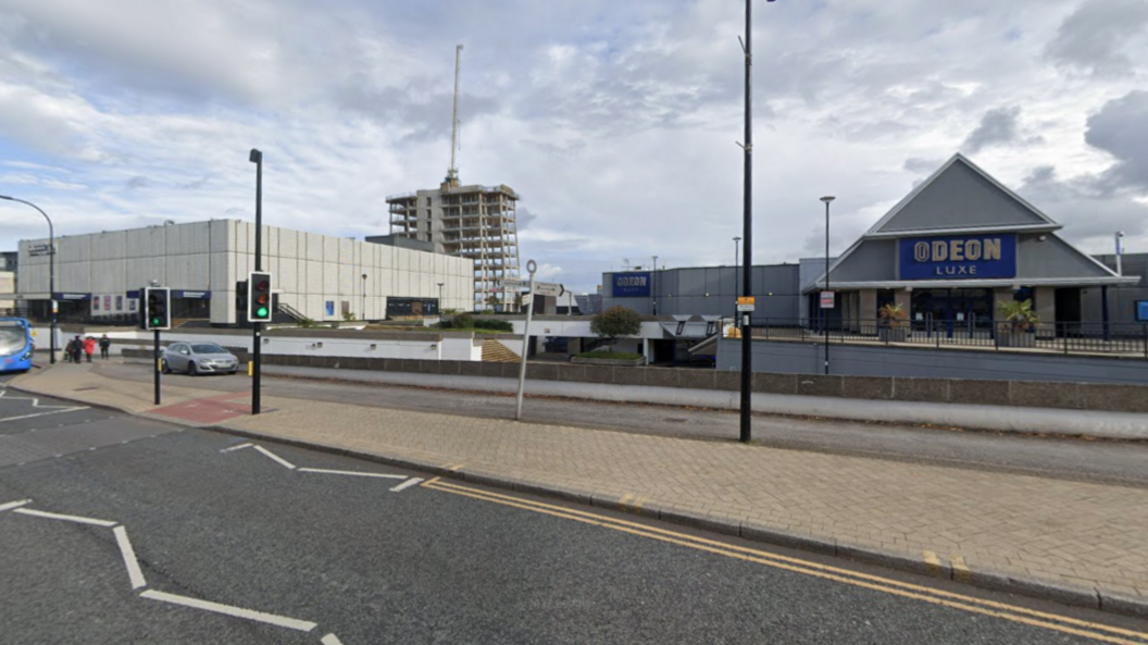 The area between O2 Academy and Odeon, pictured from the main road Arundel Gate