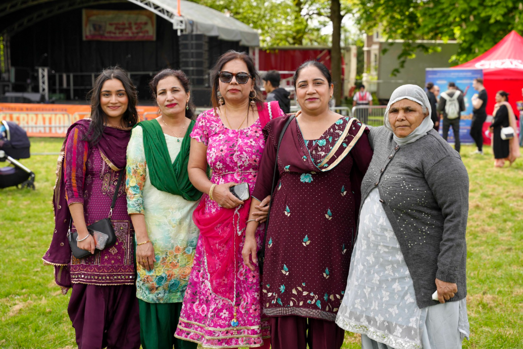 Five women at the event