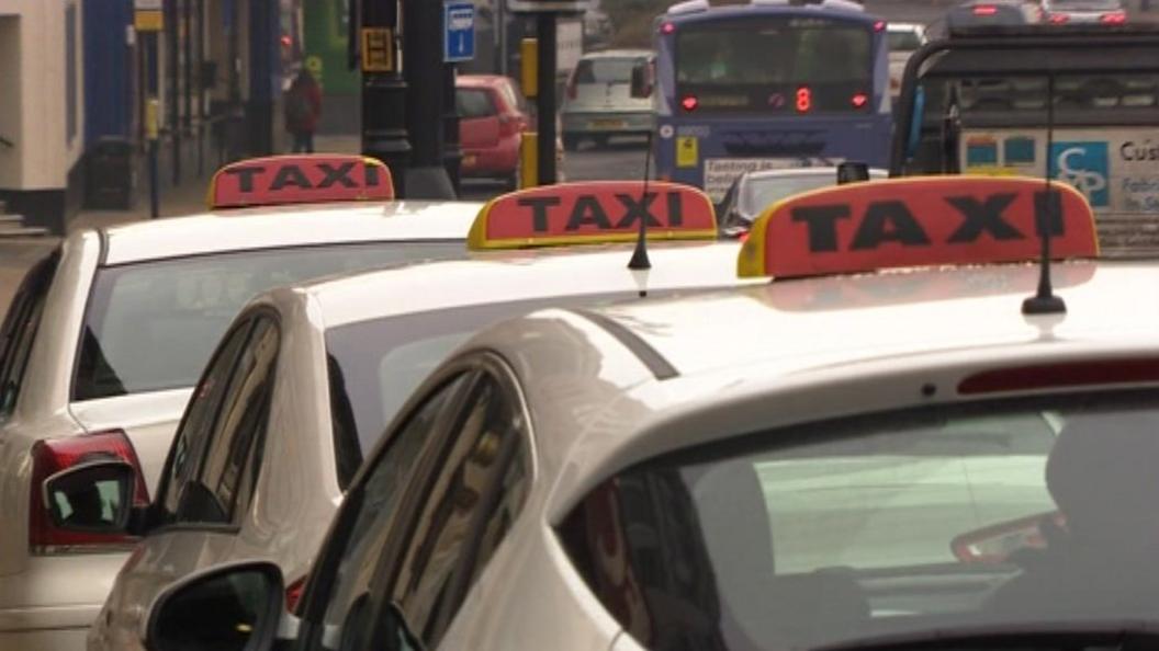 Taxis in Rotherham town centre