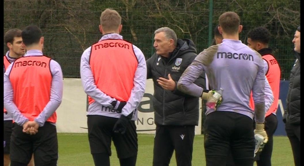 Tony Mowbray's first session at the Albion training ground