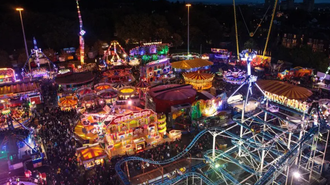 Goose Fair at night