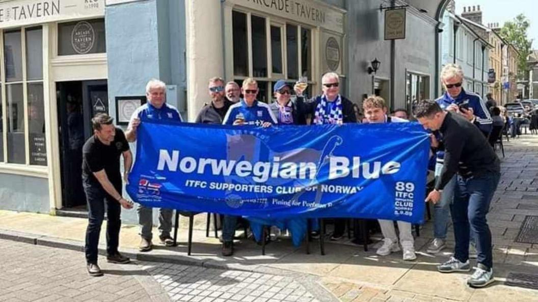 The Ipswich Town Supporters Club of Norway pictured previously in Ipswich