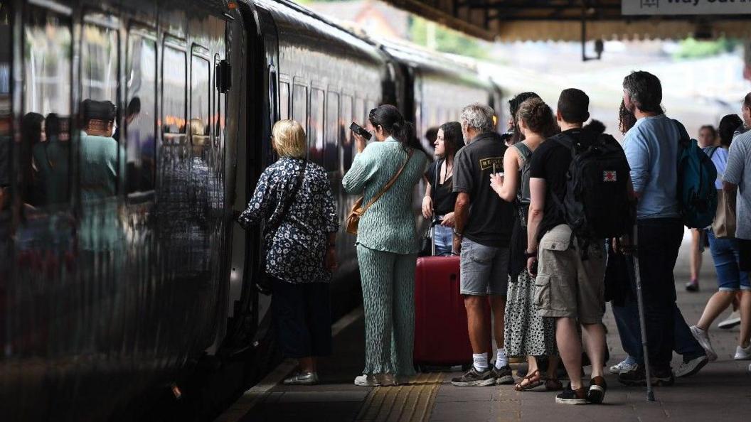 Passengers at platform