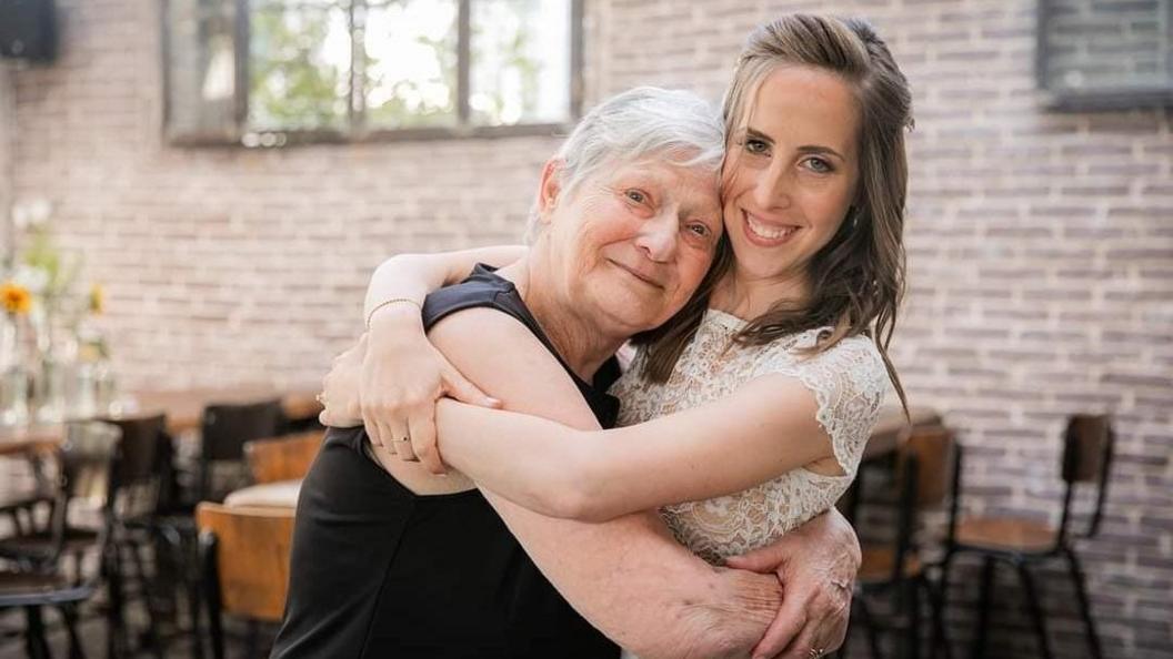 Adva Adar with her grandmother Yafa, 85, who is being held hostage in Gaza