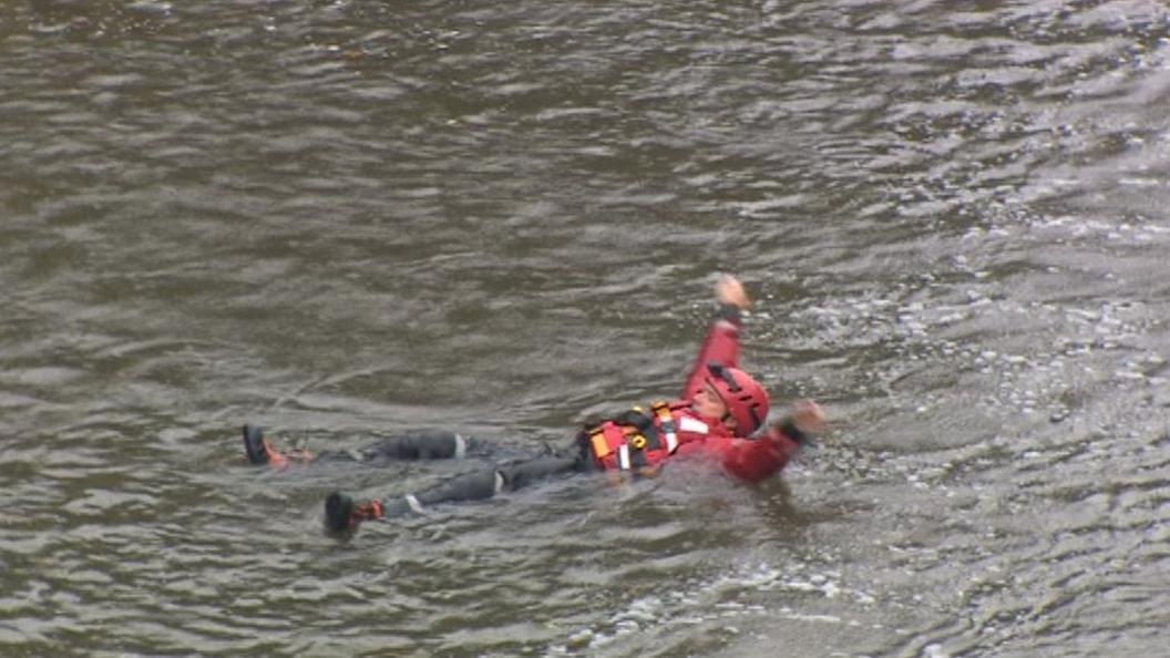 Simulated river rescue