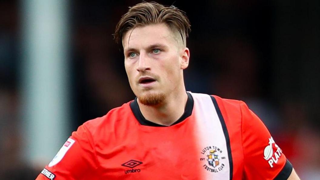 Luton Town defender Reece Burke during their Championship game against Sheffield Wednesday