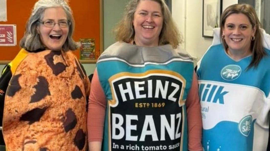 From left Debbie, Dee and Gemma from Coventry Foodbank 