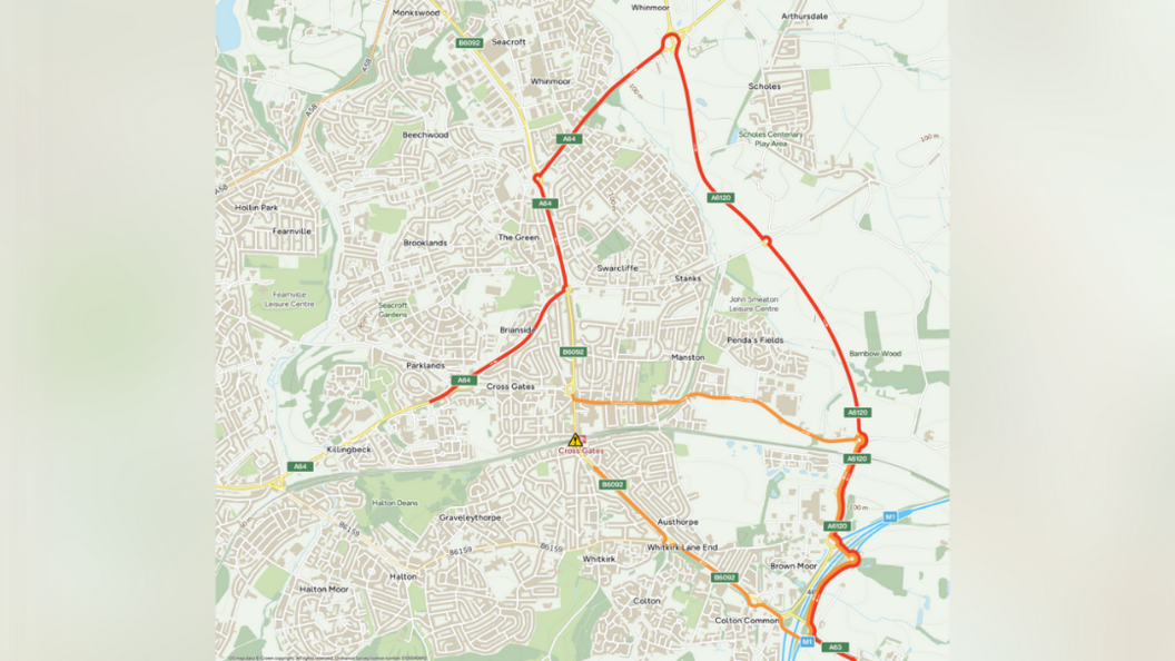 A map of the diversions in place during the works.