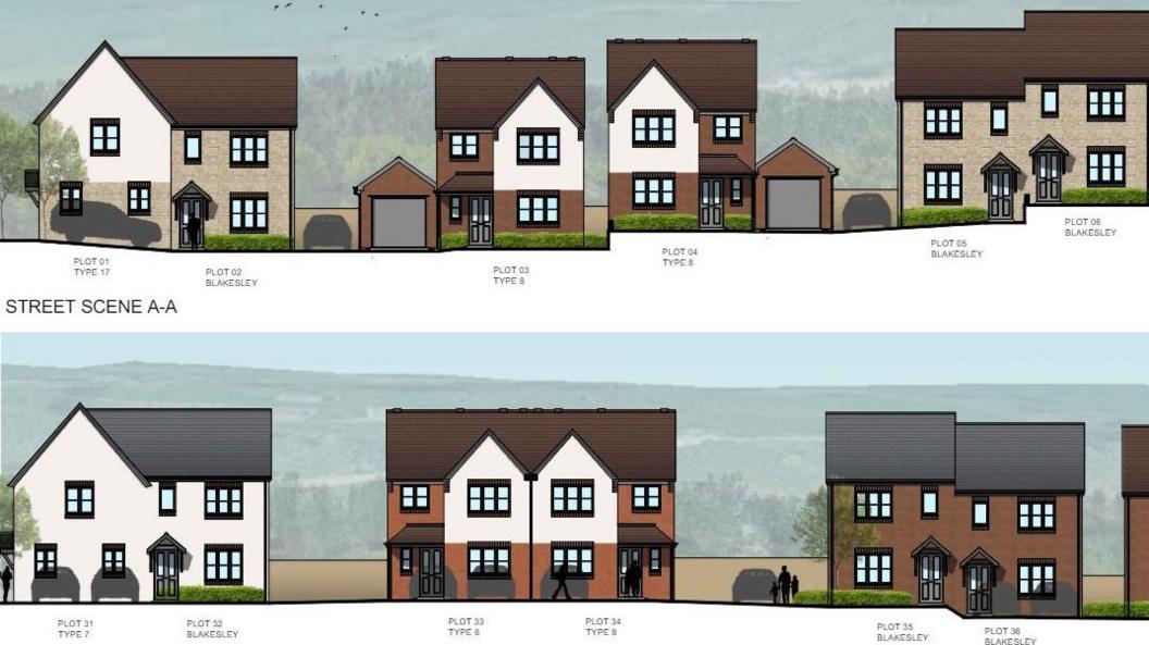 The architect drawings of the homes