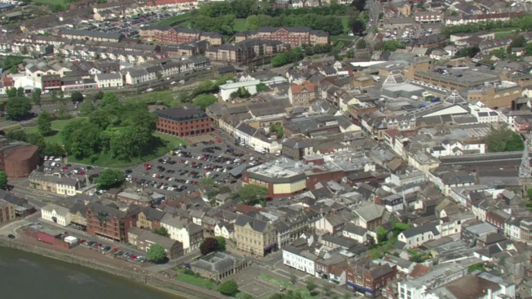Aerial shot of north Devon