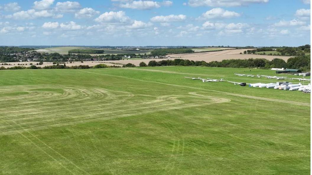 London Gliding Club with gliders on ground