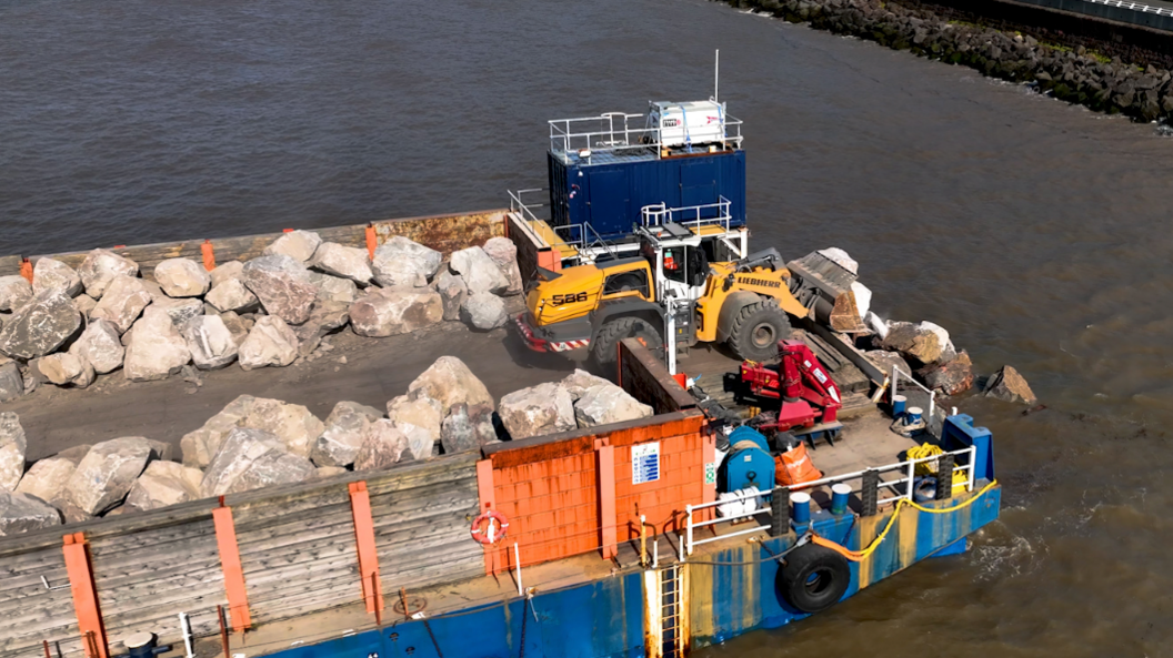 Rocks being delivered