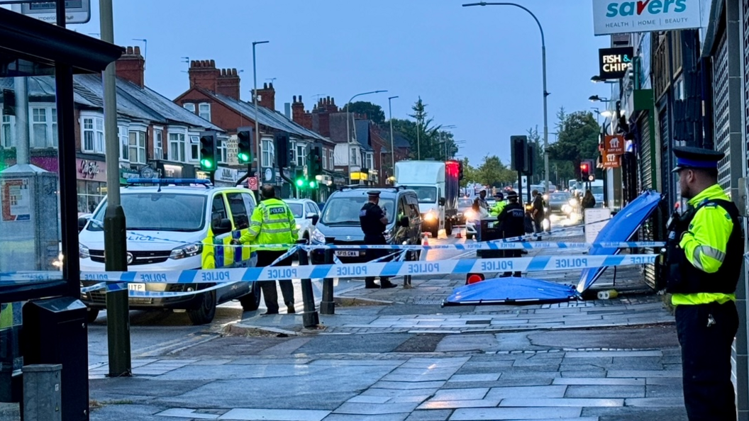 Police cordon on Narborough Road