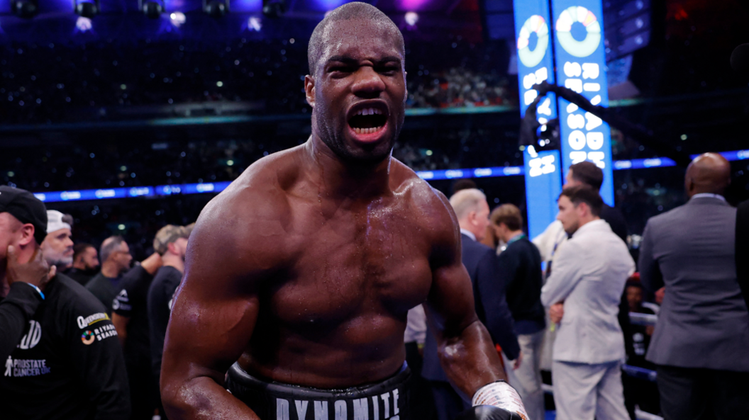 Daniel Dubois celebrates