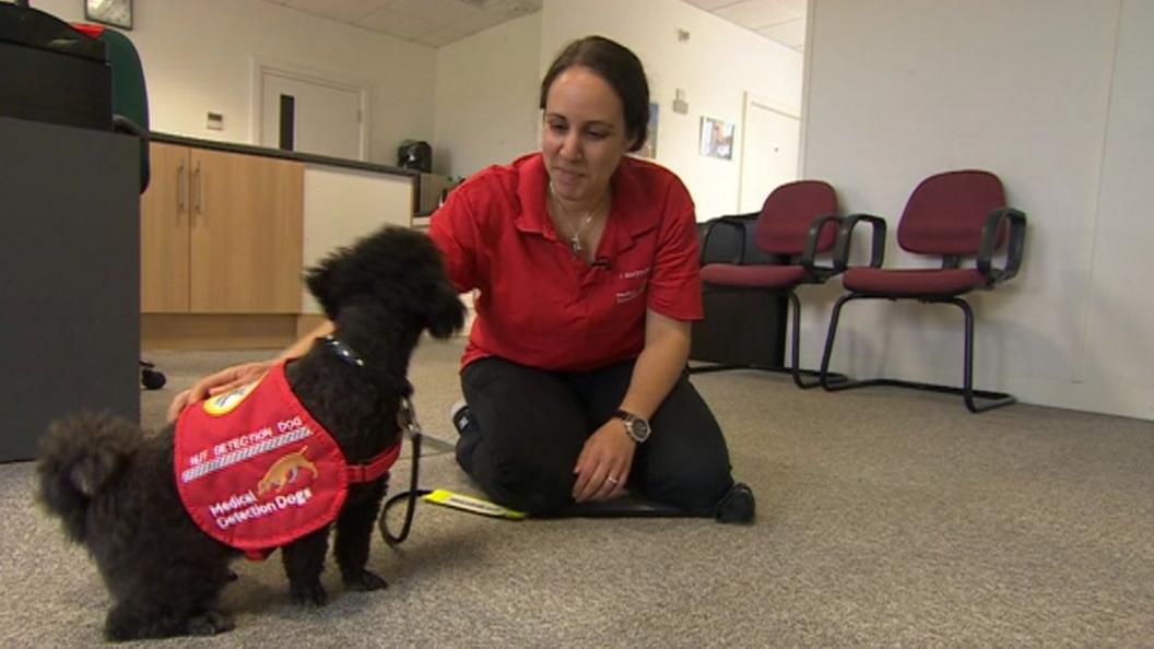 Yasmine Tornbald and her dog Nano