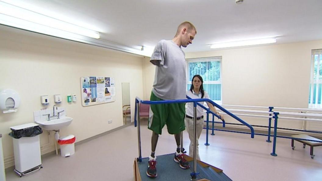 Mark Ormrod with his new bionic prosthetics