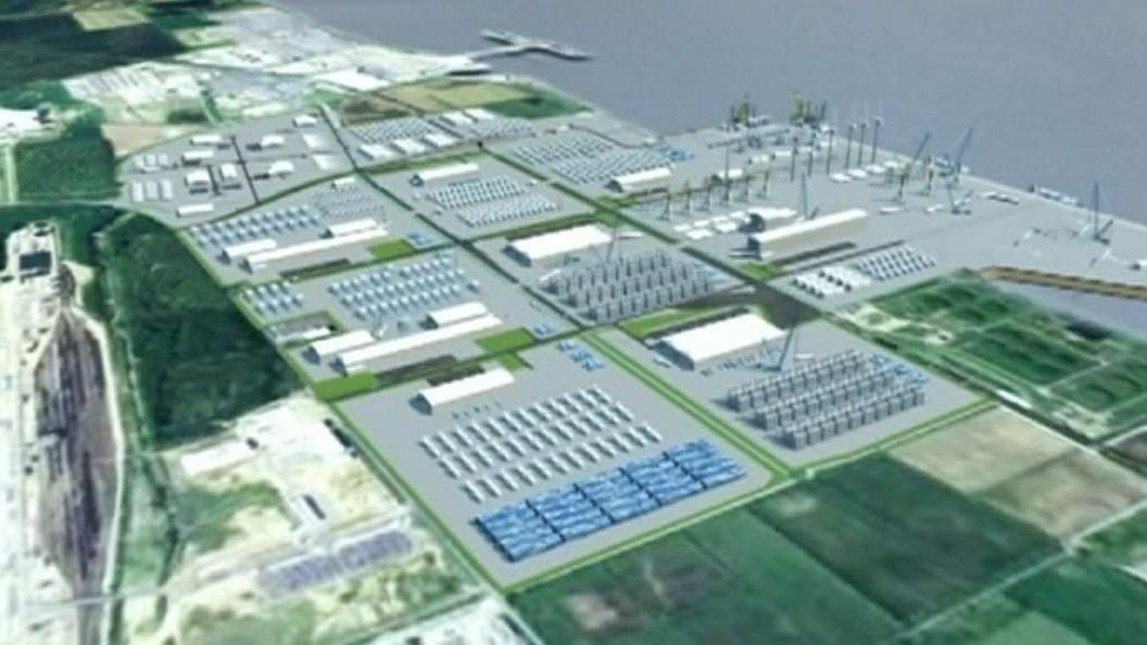 Computer-generated image of the planned energy park