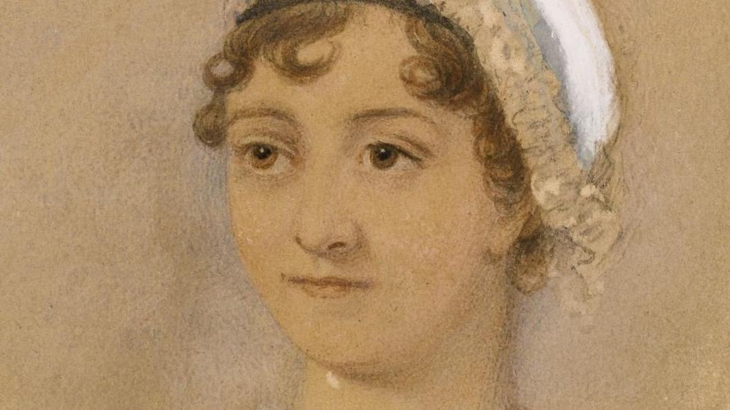 James Andrews, Jane Austen, watercolour over pencil, 1869