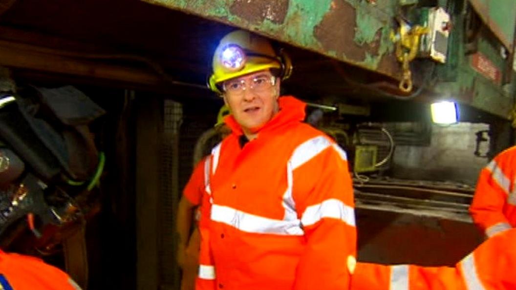 George Osborne at Thoresby colliery